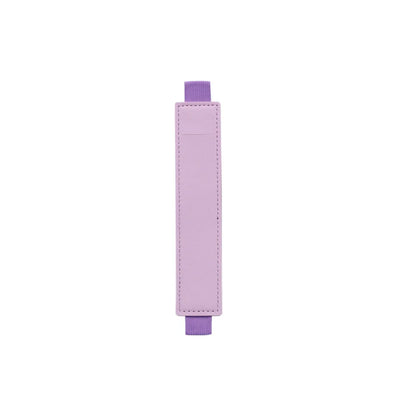 1pc PU Leather Elastic Notebook Band Holders Adjustable Pen Sleeve Pencil Pouch Holder Strap for Notebook Binder - Light Purp