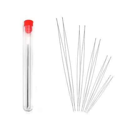 10Pcs Open Beading Needles Set, 5 Sizes 2Pcs Each, DIY Handmade Beading Tools, Jewelry Making Accessories