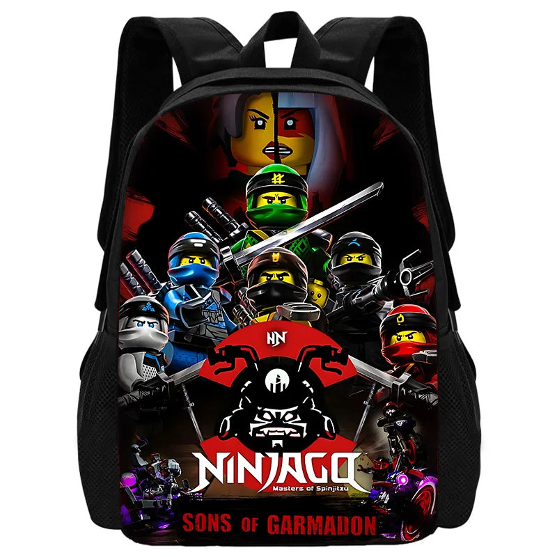 Child School Cool Game NinjagoS-Backpack with Lunch Bags ,Pencil Bags ,School Bags for Boys Girls Best Gift - BB-46X23A5