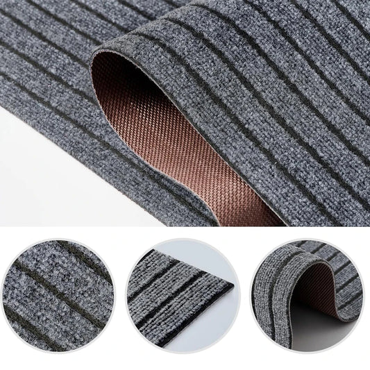 Striped rubber carpet door mat kitchen floor mat section door mat, non-slip and waterproof, easy to clean, free to cut,