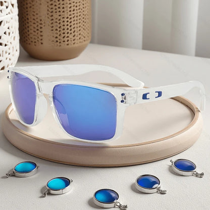 Men's Vintage-Inspired Fashion Glasses with Large Curved Frames - Perfect for Parties
