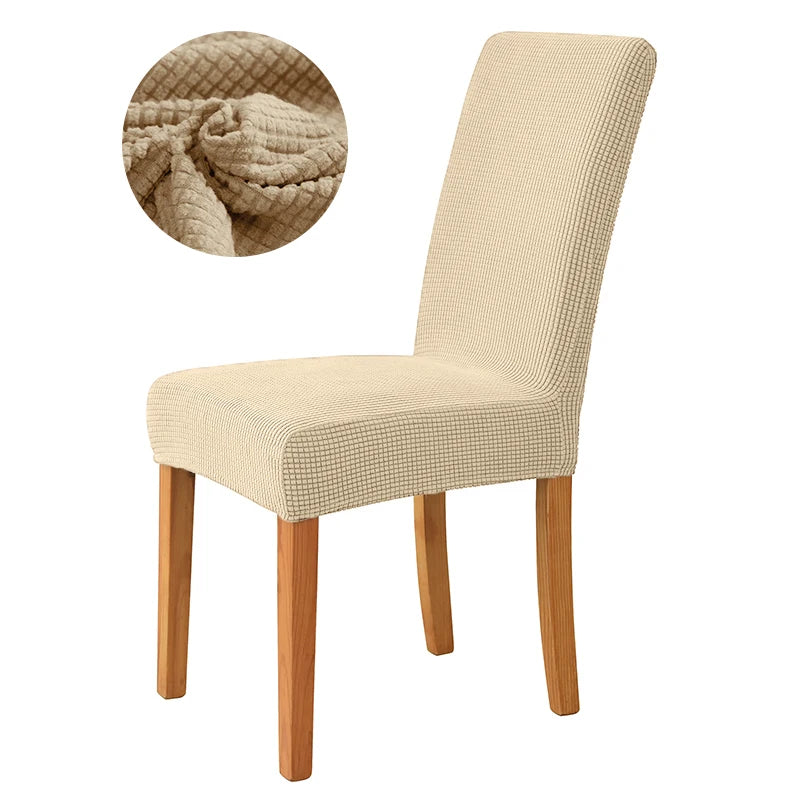 Elastic Dining Room Chair Cover Stretch Thick Jacquard Kitchen Chair Cover Slipcover For Dining Kitchen Hotel Wedding Banquet