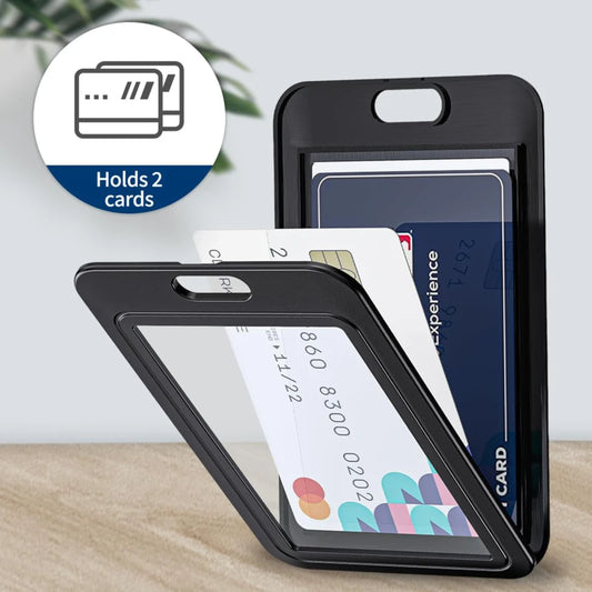 1pc Cute Double Sided Transparent ID Card Holder Waterproof Name Badge Holder Horizontal Id Badge Holder