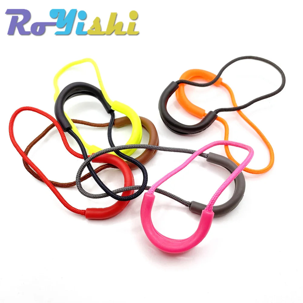 10 Pcs/Pack Mix Color Zipper Pull Cord Zipper Head Pull Puller End Fit Rope Tag Fixer Zip Cord for Garment Bags Accessory