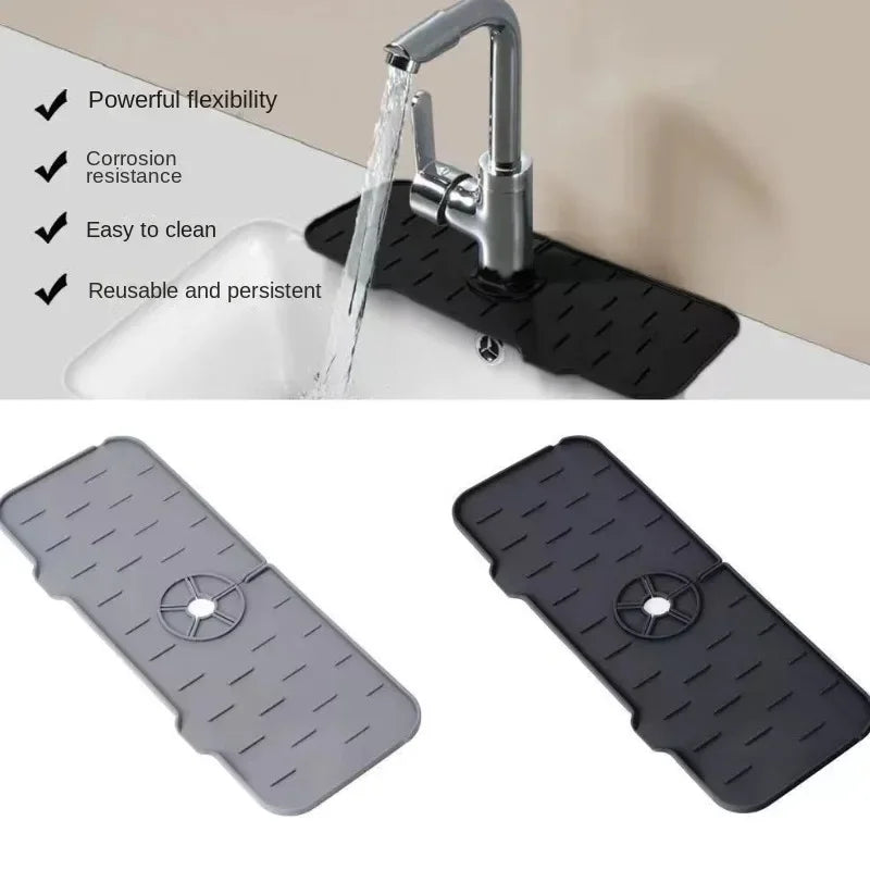 Silicone Mat Gourmet Faucet Kitchen Accessory Home Appliance Sponge Rack Kitchens Accessories Kitchen Sink Splash Guard for Y