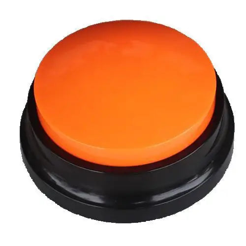 Pet Button Color Voice Recording Button, Dog Buttons for Communication Pet Training Buzzer, 30 Second Record - Orange