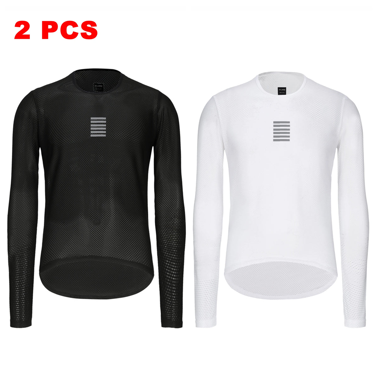Rsantce 2024 Cycling Base Layer Long Sleeve Bike Sports Bike Shirt Underwear Racing Bicycle Jersey Shirt Undershirt - White-B