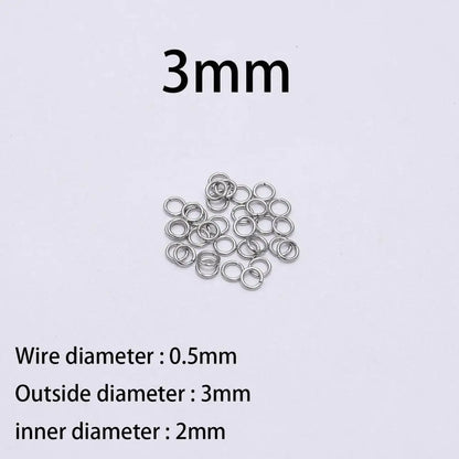 200Pcs Stainless Steel Open Jump Rings for Jewelry Making Supplies DIY Double Loops Split Rings Connectors For Jewelry Findin
