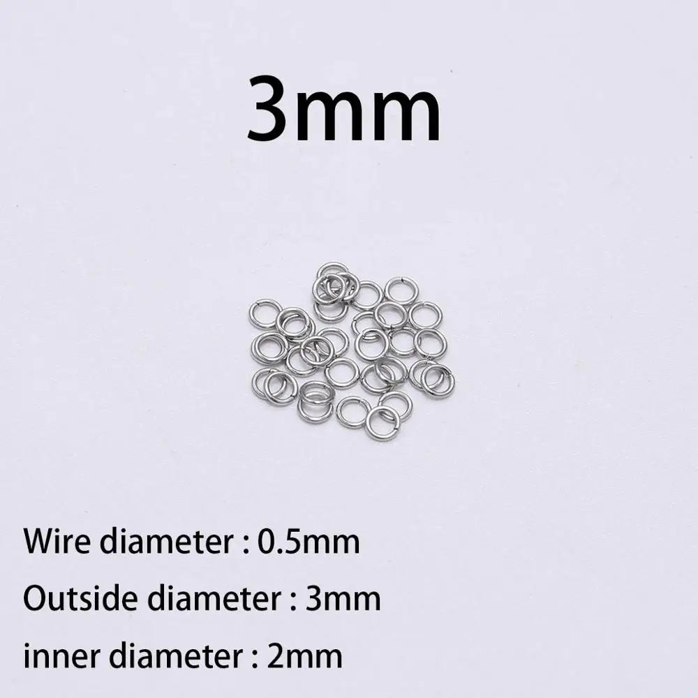 200Pcs Stainless Steel Open Jump Rings for Jewelry Making Supplies DIY Double Loops Split Rings Connectors For Jewelry Findin