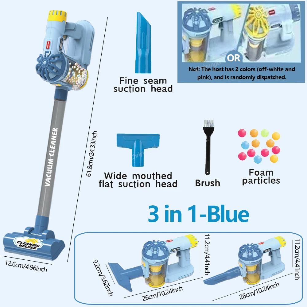 Kids Simulation Electric Vacuum Cleaner Toy Set Housekeeping Role Play Educational Toys for Toddlers Perfect Gift for Girls B