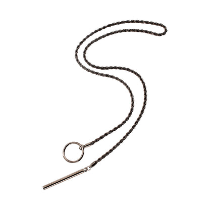 Minimalist Bar Lariat Necklace Twist Wrap Slip Chain Choker Toggle Necklace Layering Statement Goth Punk Jewelry