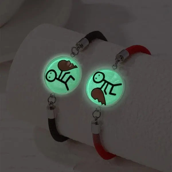 Romantic Luminous Sun Moon Couple Bracelets for Women Men Handmade Braided Rope Matching Bracelet Charms Lover Jewelry Gifts 