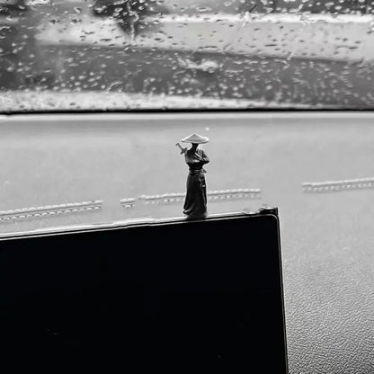 6Pcs/set Mini Chinese Swordsman Figure Exquisite Ancient Car Statue Ornament Cartoon Swordsman Miniatures Interior Decor