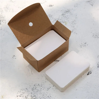 100Pcs 9*5.2cm Blank Card For Business Cards For Message And Book Name Blank Cards For Business Card Message Cards - White-10