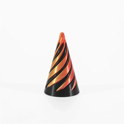 3D Printed Spiral Cone Pyramid Passthrough Sculpture Pass Through Pyramid Toy Mini Vortex Thread Illusion Cone Spiral Ornamen