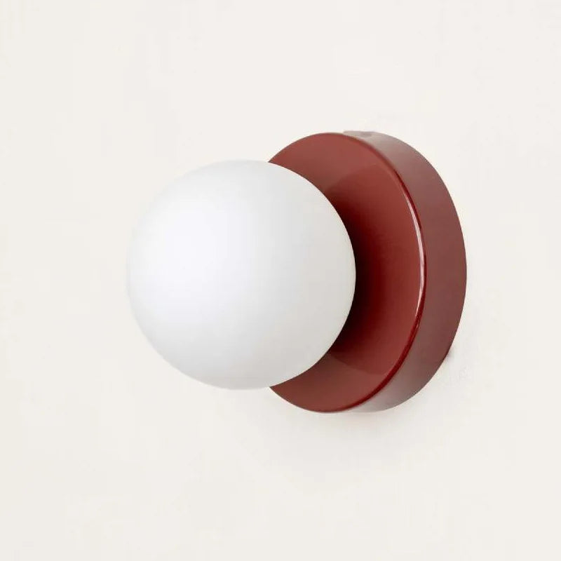 Creative Macaron LED Wall Lamp 10/12cm Mini Glass Sconce for Balcony Lamp Bedside Bedroom Corridor Porch Decor Lighting Fixtu