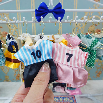 Dress Dollhouse Accessories 1:12 Forest Animal Family Clothes Fashion Daily Wear Casual Outfits Vest Shirt Skirt Pants for Do