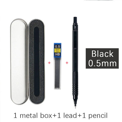 High Quality Metal Mechanical Pencils Set with Lead Refills Drafting Automatic Pencil 0.3, 0.5, 0.7, 2.0mm Pencil for Art Sup