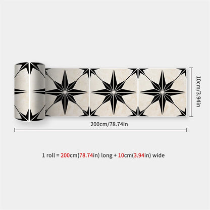 Mosaic Bathroom Waist Line Wall Stickers Waterproof Peel & Stick Art Backsplash Kitchen Office Skirting Line Decor Wallpaper 