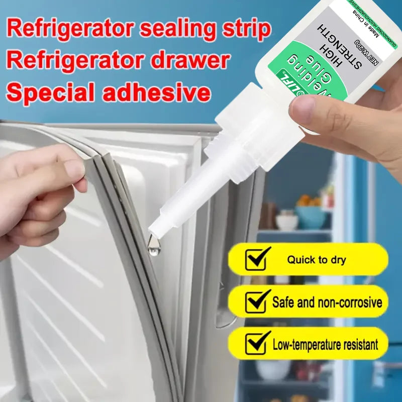 Special glue for refrigerator, super glue, plastic glue, refrigerator seal, transparent, low temperature tolerance, antifreez