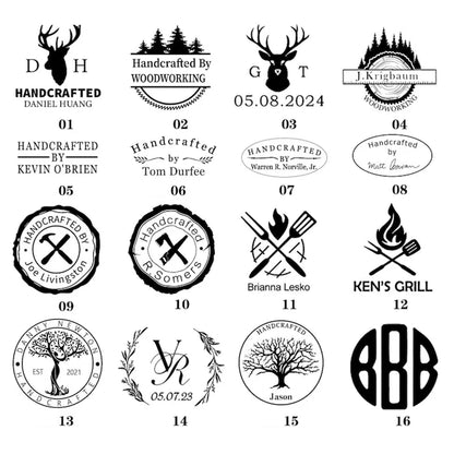 Custom Branding Iron Stamp DIY LOGO Heating Brass Embosser Seals with Handle for Wood Leather Cake Hamburger Wedding Party Cr