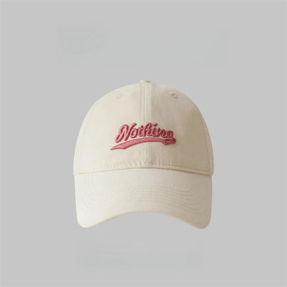 Letter Embroidery Baseball Hat For Women Men Fashion Sunscreen Hat Outdoor Sunshade Peaked Caps Solid Color Visors