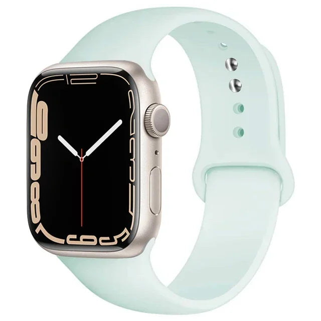 Silicone Band For Apple Watch strap 46mm 44mm 45mm 40mm 41mm 42-38mm 49mm sport bracelet iwatch series 11 10 9 8 7 6 5 SE Ult
