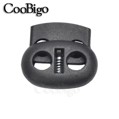 12pcs Plastic Stopper Cord Lock Bean Toggle Clip Apparel Shoelace Sportswear Rope Paracord Lanyard Accessories Colorful 5mm H