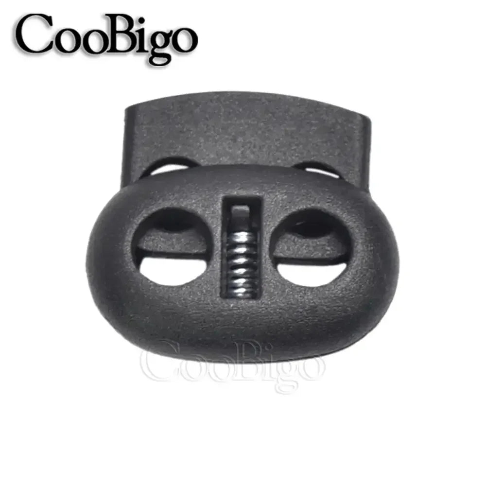 12pcs Plastic Stopper Cord Lock Bean Toggle Clip Apparel Shoelace Sportswear Rope Paracord Lanyard Accessories Colorful 5mm H