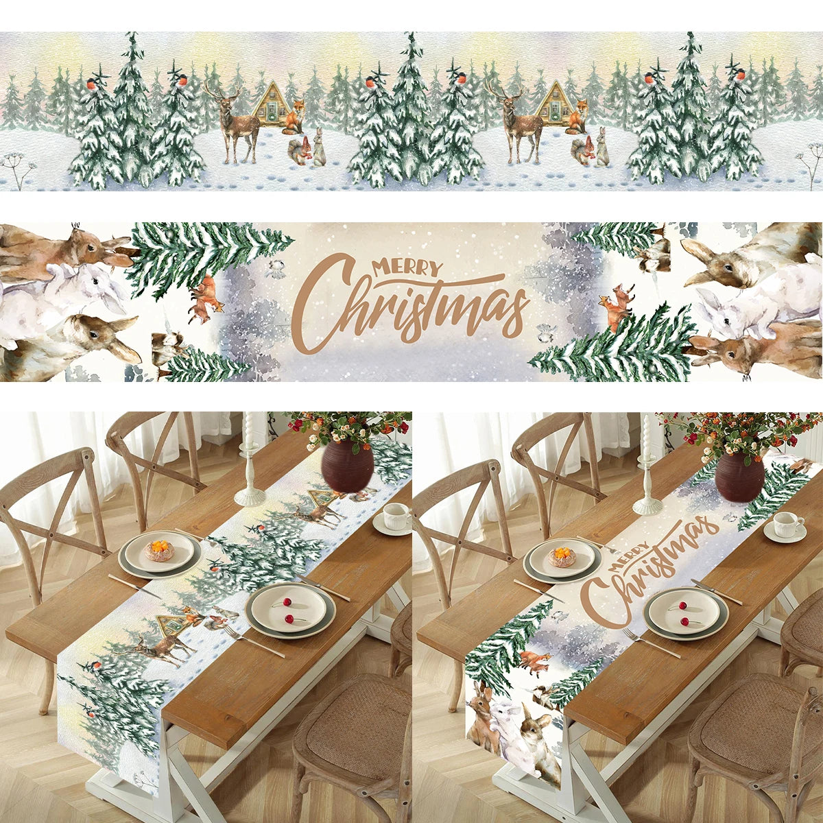 Table Runner Christmas Decoration For Home Decor 2025 Gifts