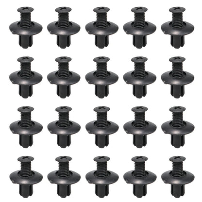 8mm Plastic Rivets Fasteners Screw Car Bumper Fender Black Rivet Car Fastener Clips for Toyota Focus Kia Nissan Yamaha