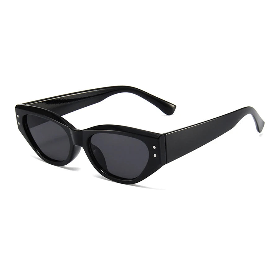 Retro Cat Eye Sunglasses Women Vintage Small Eyewear Women Men Rivet Sun Glasses Female Eyewear UV400