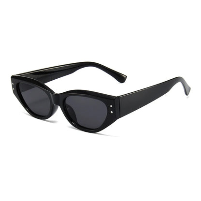 Retro Cat Eye Sunglasses Women Vintage Small Eyewear Women Men Rivet Sun Glasses Female Eyewear UV400