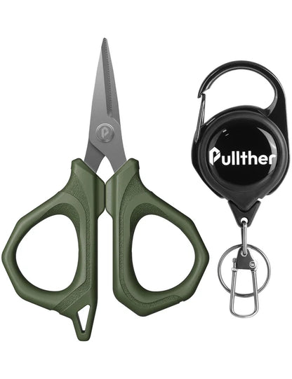 Fishing Scissors Stainless Steel Plier cut Braid Line PE Wire Cutter with Retractable KeyChain Fishing Pliers Tools Accessori