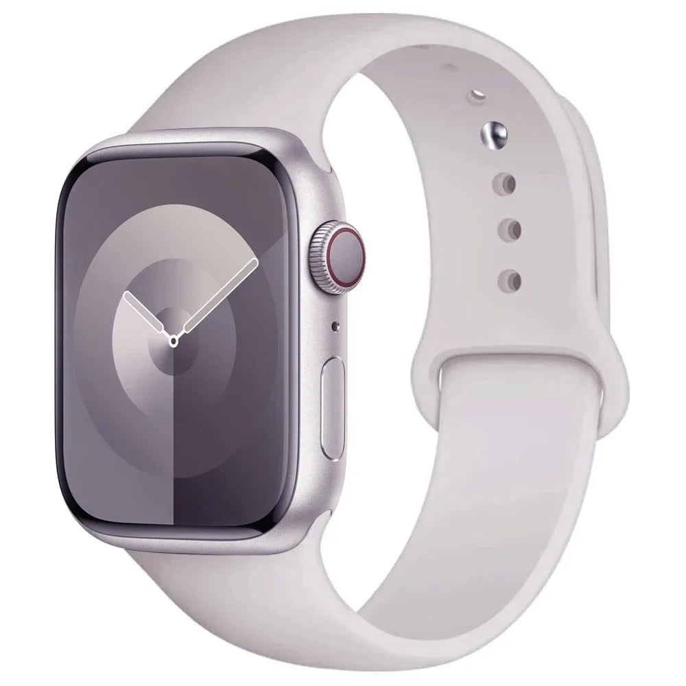 Silicone Band For Apple Watch strap 44mm 45mm 40mm 41mm 42-38mm 45 mm sport bracelet iwatch series 8 7 6 5 4 3 SE 9 Ultra 2 4