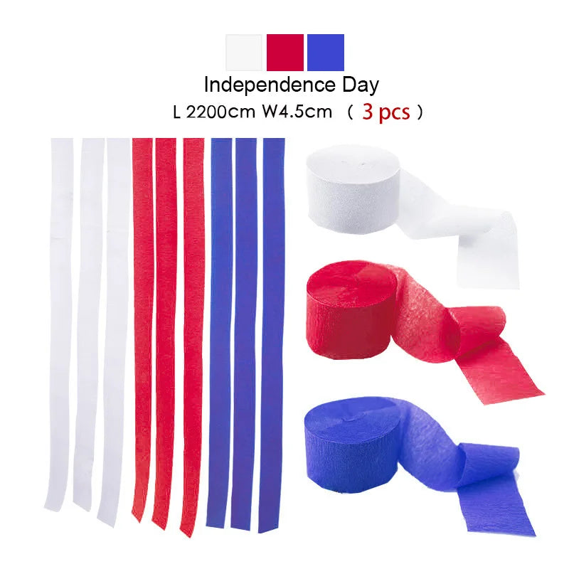 3pcs/set Rainbow Crepe Paper Streamers for Wedding Birthday Party Backdrop Decoration Colorful Paper Crepe Garland Ribbon Dec