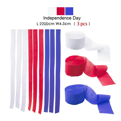 3pcs/set Rainbow Crepe Paper Streamers for Wedding Birthday Party Backdrop Decoration Colorful Paper Crepe Garland Ribbon Dec