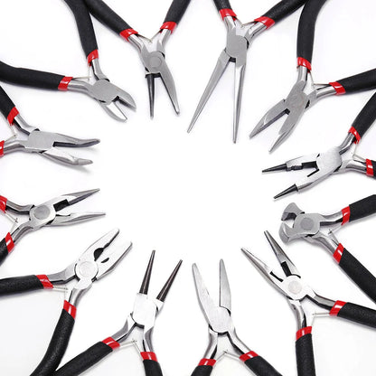 Ferronickel Carbon-Hardened Steel Round Nose End Cutting Jewelry Pliers Tools DIY Equipment Pliers Fit Handcraft Beadwork Rep