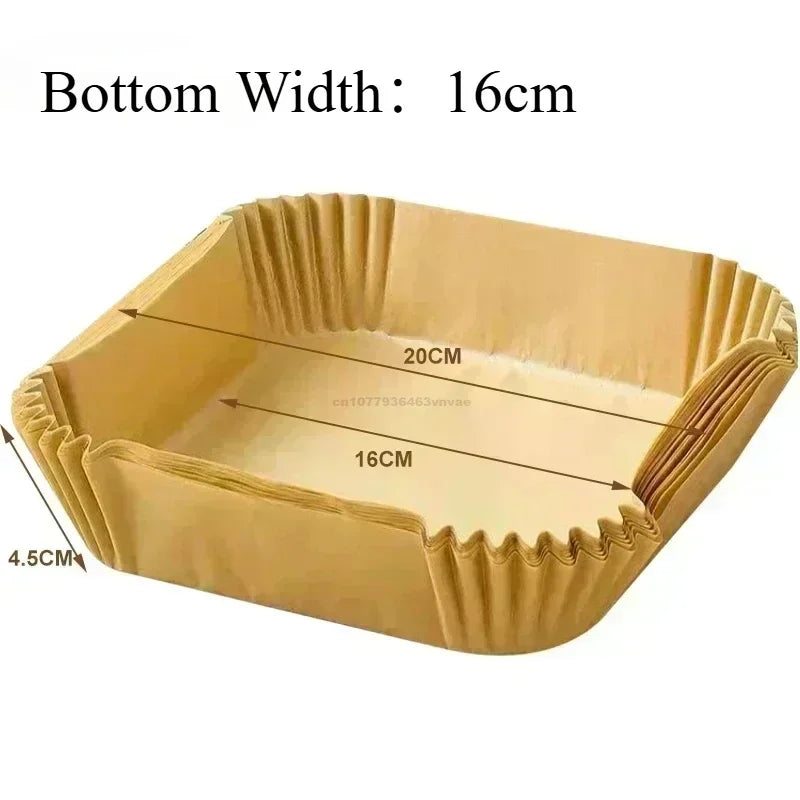 Cooking Paper Air Fryer Disposable Paper Square Round Baking Barbecue Plate NonStick Mat Kitchen Oven Oil Absorbing Paper Too