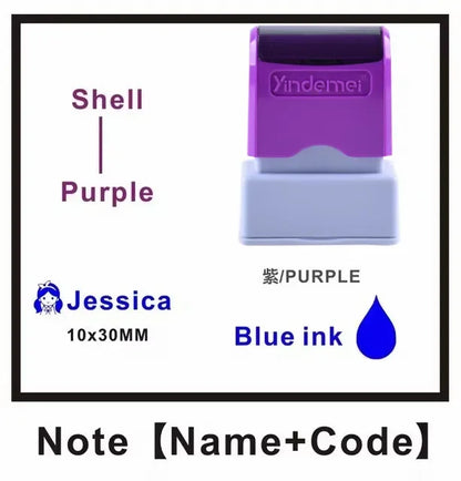 Customized Arabic Hebrew Name Stamp Waterproof Seal Custom Teacher Signature Student Child Cloth Ink Stamp Selfing-inking Sta