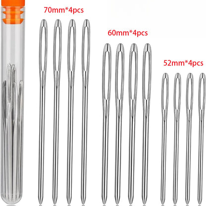 Large Eye Hand Sewing Needles Kit, Big Eye Stitching Needles for Yarn, Embroidery & Jewelry Beading, Household Sewing Acce - 