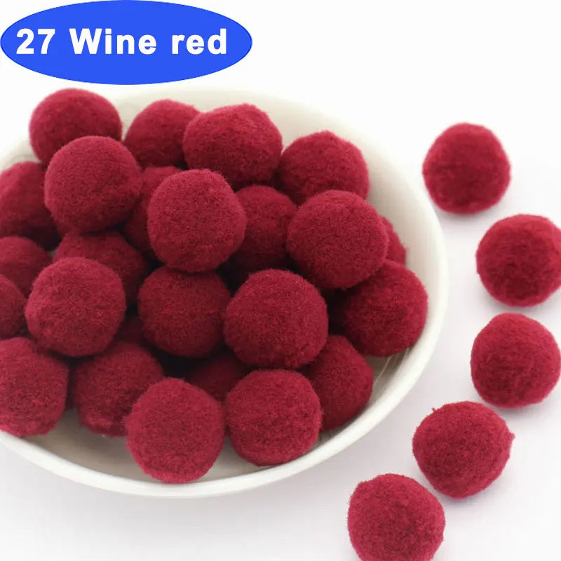 30-300Pcs Soft Pom Poms Fluffy Balls Pompon Mixed 40Colors Pompom Fur Ball for Kids DIY Craft Wedding Decor 8/10/15/20/25/30m