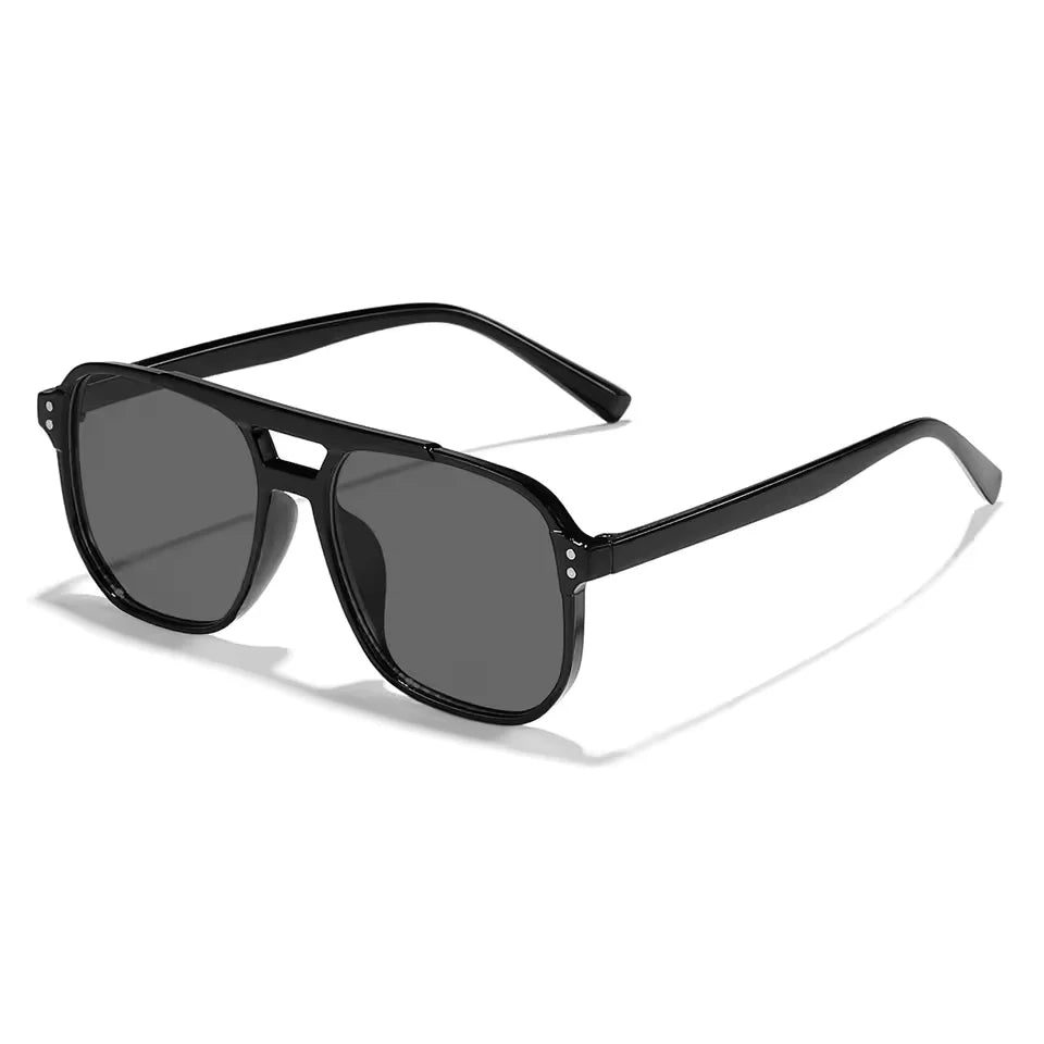 Vintage Men Women Big Sunglasses Men Square Shades Brand Designer Unisex Sun Glasses Black Lense Male Female Sunglasses UV400