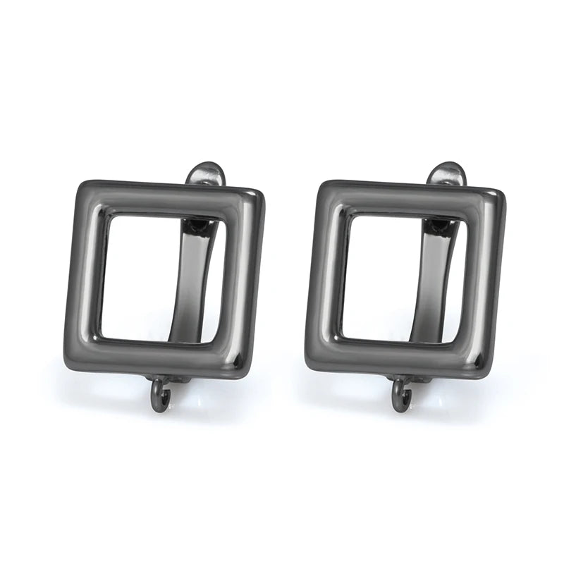 Silver Color Brass Earring Hooks for DIY Jewelry Making Handmade Silver Color Jewelry Accessories Findings Eawires - Gun Blac