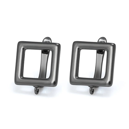 Silver Color Brass Earring Hooks for DIY Jewelry Making Handmade Silver Color Jewelry Accessories Findings Eawires - Gun Blac