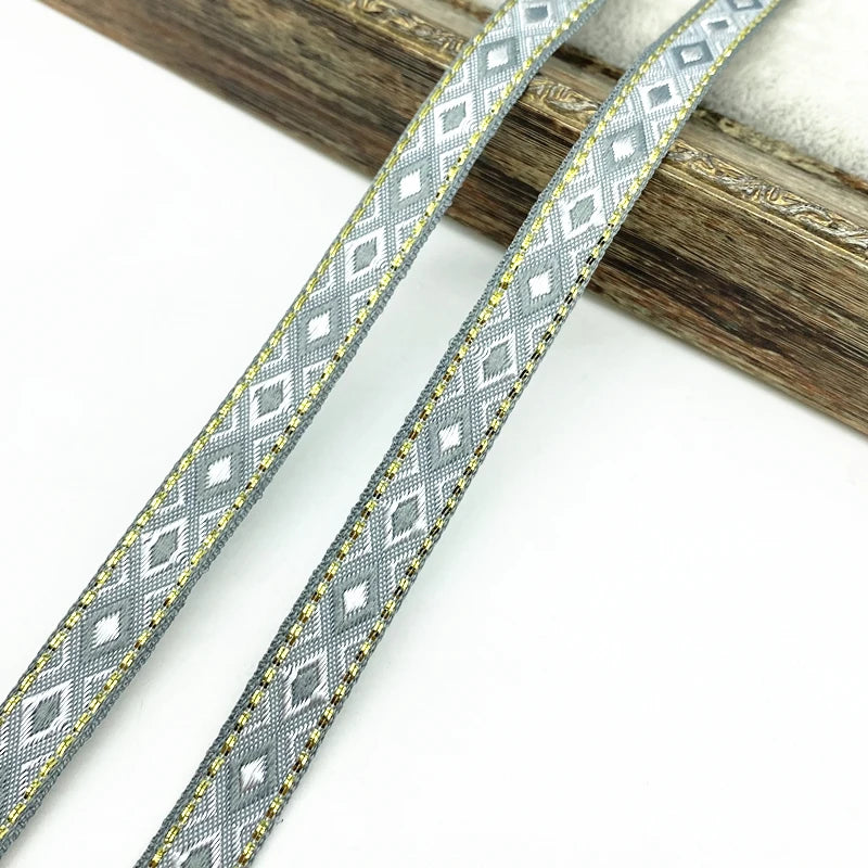 Lace Trim, Vintage Ethnic Lace Tape 2 Yards, 13mm Wide for Sewing, DIY Crafts, Lace Projects, Scrapbooking, Floral Tape - 10