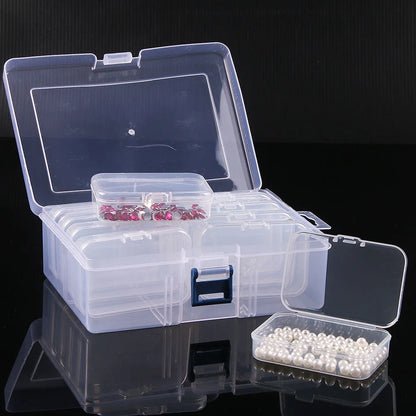 New Large 4/10/12/26 Slots Diamond Painting Storage Box Nail Art Jewelry Mosaic Storage Container, Multifunctional Storage Ca