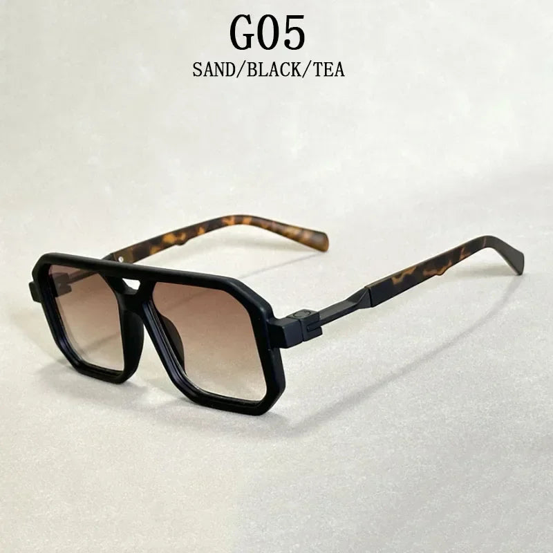 2025 Vintage Fashion Sun Protection Sunglasses for Men Square Shades Retro Flair Sunglasses Womens Trendy Shades Gafas De Sol