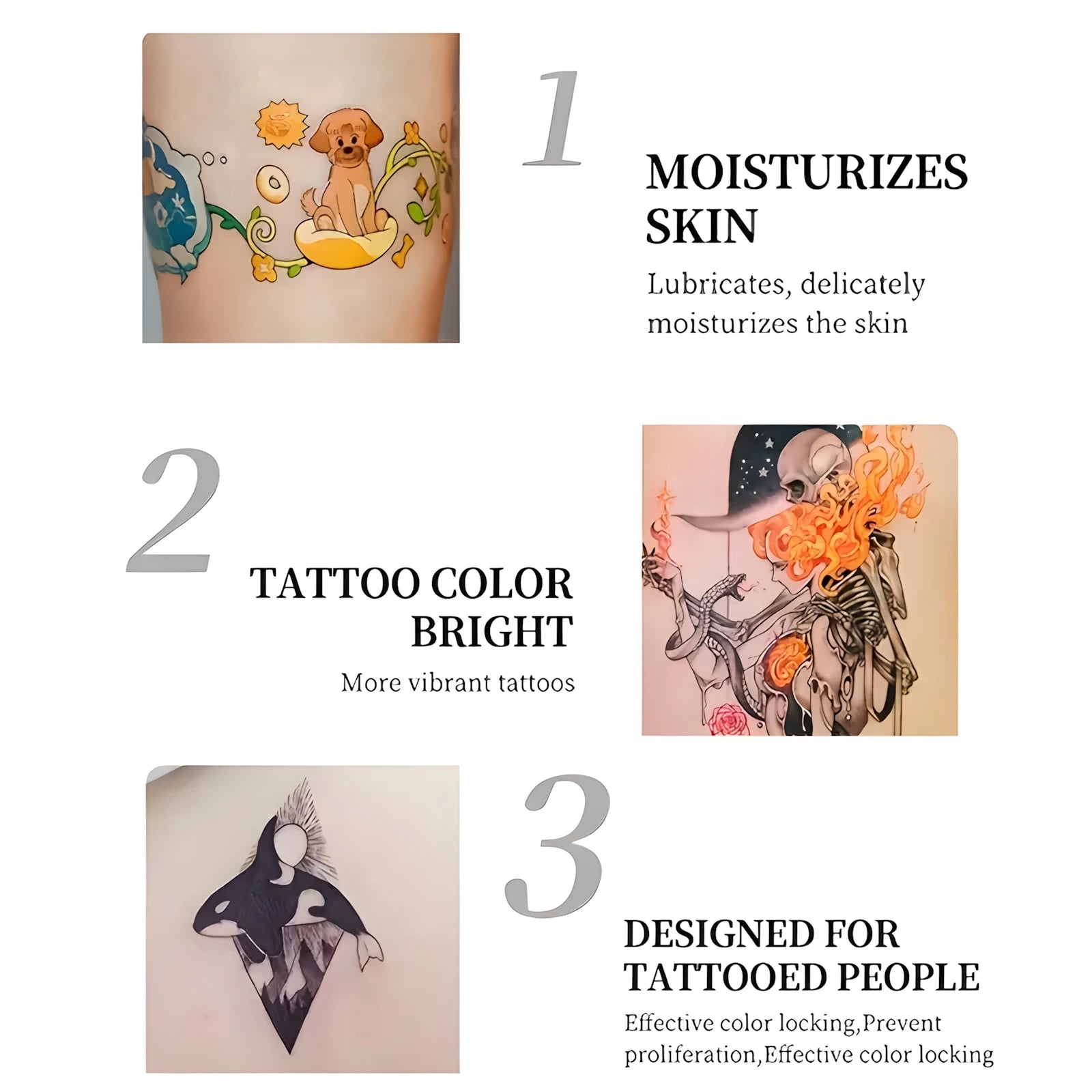 Tattoo care stick, color fixing, moisturizing, skin nourishing, gentle, tattoo embroidery, tattoo cream, rotating type