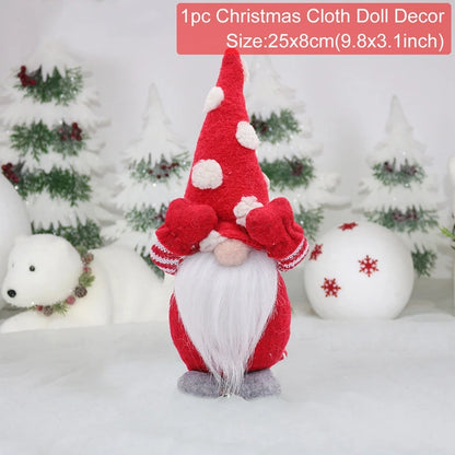 Santa Claus Doll Chirstmas Decorations Home 2025 Decor Table Elk Doll Christmas Ornaments Xmas Navidad Gifts Happy New Year 2